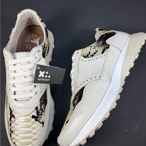 Nibiru hand made extra light sneakers snake print all real leather casual snaker